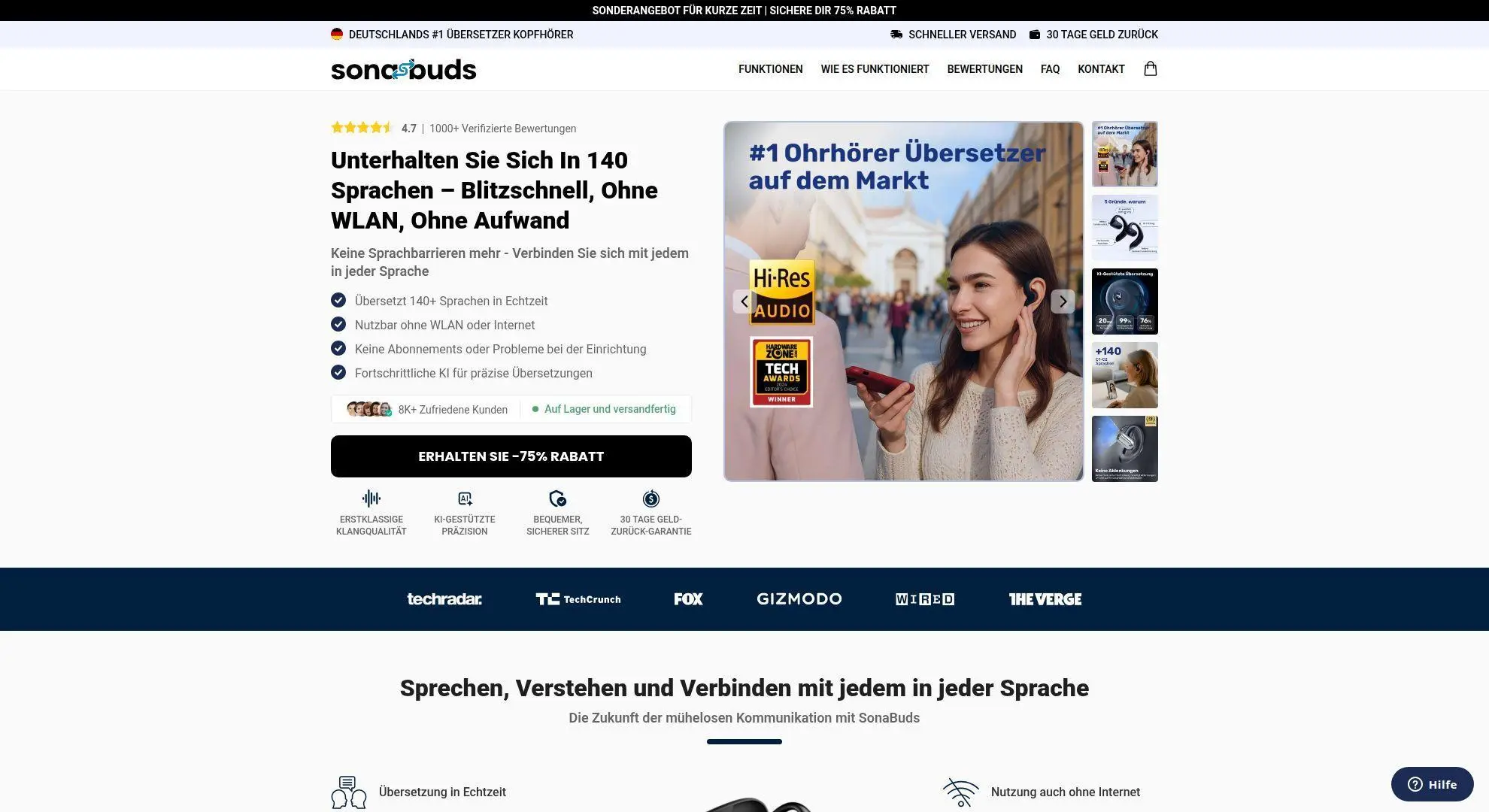 SonaBuds | Deutschlands #1 Übersetzer-Kopfhörer